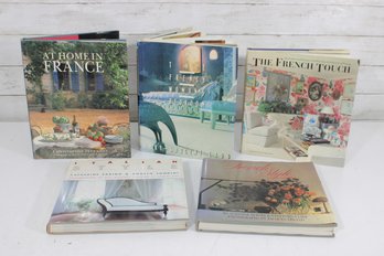 #5-Lot Of 5 European Interior Design Books  French Style, Italian Days, At Home In France & More