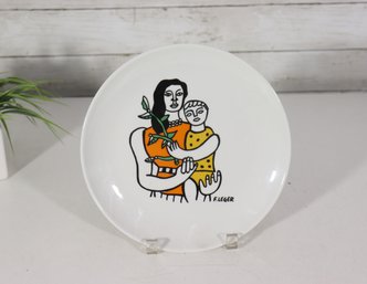 Vintage Fernand Lger Museum Edition Decorative Plate  Mother & Child  9.5' Round