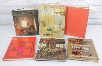 #12-Lot Of 6 Vintage Interior Design & Decorating Books  David Hicks, Restored America & More