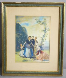 'The Flower Girls  'Las Floristas'  Fine Art Print After Francisco De Goya'