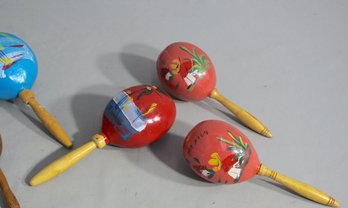 Group Of Wooden Maracas-Four (4)