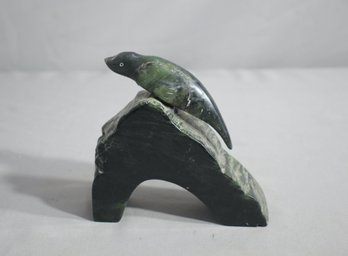 Carved Soapstone Seal Figurine By Ross Parkerson