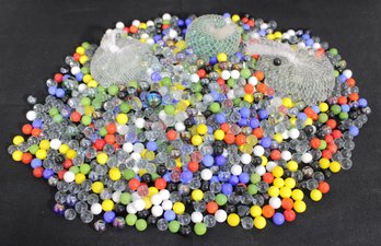 Large Vintage Marble Collection  Mixed Colors, Swirls & Clear Glass Marbles  Bulk Lot