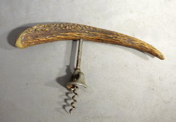 Vintage  Deer Antler Corkscrew-10' Wide