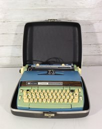 Vintage Smith-Corona Coronet Automatic 10 Typewriter W/ Case Blue