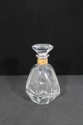 Vista Alegre Handmade Crystal Decanter  Portugal  Faceted Design  8' H