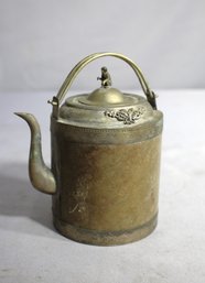 Vintage Brass Teapot With Monkey Final
