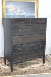 Baronet Modern Five-Drawer Chest In Charcoal Finish