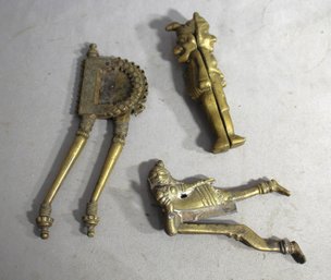 Group Lot -Vintage Brass Nut Cutters And Punch And Judy Nutcracker