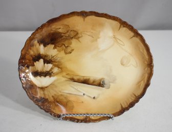 Antique 8 X 7 Hand-Painted French Porcelain Plate  J.P. Limoges