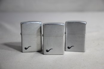 Three Vintage Zippo -Pipe Lighter