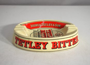 Vintage 7 X 5 Tetley Bitter Advertising Ashtray  Goldprint England