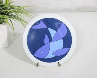 Vintage Bing & Grondahl Wall Plate  Ib Antoni Tivoli Design  Fish Motif  5.5'