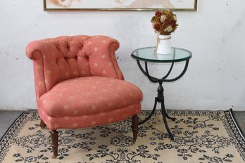 Single  Model 'Laura' Tufted Slipper Chairs By O. Henry House