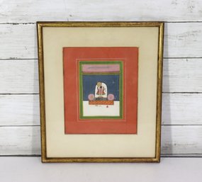 Antique Indian Rajput Miniature Painting  Rajasthani School  Ca. 1780  13.5' X 11.5'