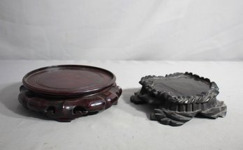 Pair Of Ornate Vintage Figurine Display Stands