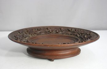 Antique Carved Black Forest German Austrian Music Box As Is Floral 3.5 H X 13.5 W X 11 D