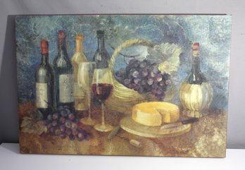 Italian Wine And Cheese Still Life Print By Albena