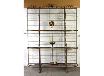 French Iron And Brass Baker's Rack-mark A. Biabaud Paris On The Bottom