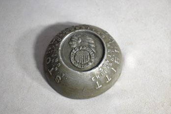 Vintage  Paper Weight Stonewall Babbitt Lead