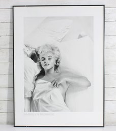 Framed Marilyn Monroe Black & White Poster Print  Classic Hollywood Photograph  31.5' X 23.5'