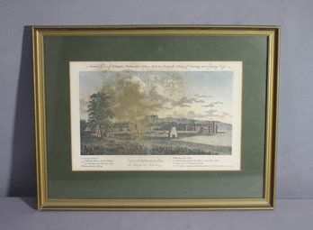 Vintage Reproduction Color Print View Of Westminster From Charing, From The Antiquarian Repertory