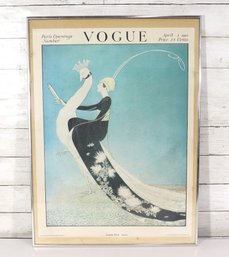 Framed Vintage Vogue Magazine Cover Print  April 1, 1925  Art Deco Fashion  26' X 19'
