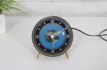 1960s Space Race Commemorative Electric Clock  Brown & Bigelow Remembrance  Vintage Atomic Age Desk Clock