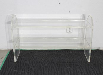 Mid-Century Modern Lucite Display Shelf / Console Table  28'H X 48'W X 14'D