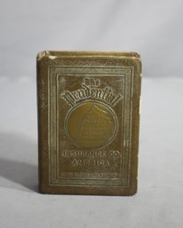 Vintage Metal Coin Bank Book Promotional The Prudential/  No Key
