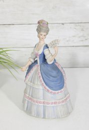 Lenox Governors Garden Party Porcelain Figurine  Hand Painted Lady With Fan  8.5'' Tall