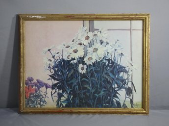 Vintage Framed Daisies And Friends Floral Art Print