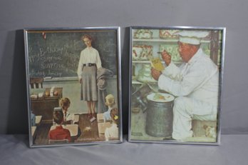 Two Framed Norman Rockwell Images