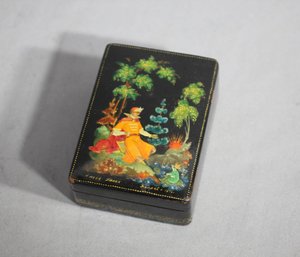 Vivid Russian Lacquer Box - Forest Fantasia