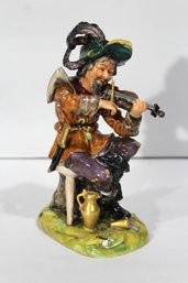 Capodimonte Porcelain Figurine Of A Fiddler - Hand-Painted Italian Art
