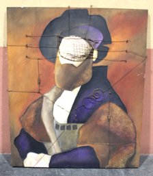 Abstract Mixed Media Artwork By M. Yaez - 63' X 52.75'