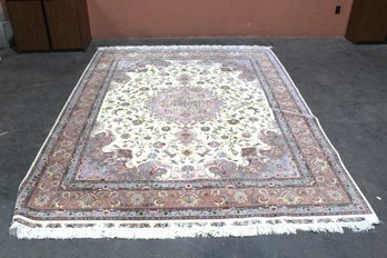 Traditional Persian-Style Area Rug - 122' X 92' - Elegant Floral Medallion Design