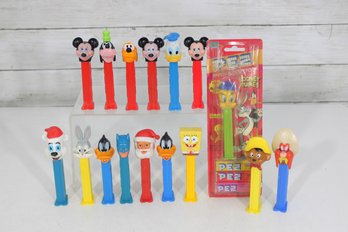 Large Lot Of Vintage PEZ Dispensers  Disney, Looney Tunes, Batman, SpongeBob & More