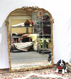 Vintage Ornate Gold-Framed Wall Mirror By FB Decorative Arts Inc.