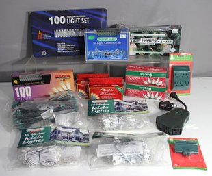 New Lot Of Holiday Lights And Accessories - Icicle, String, And Specialty Sets