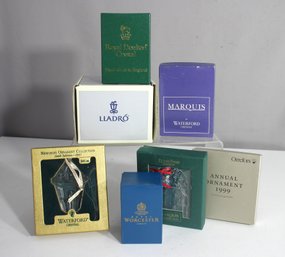 Group Lot Of Collectible Ornaments - Waterford, Lladr, Royal Doulton, And More