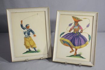 Pair Of Framed Ada Peacock, Paquebot France,prints