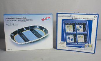 Pair Of Holiday Serving Trays