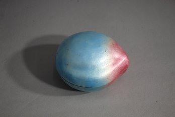 Vintage Enamel Small  Trinket Box Shape As A Tear Drop