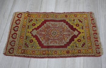 Turkish Prayer Rug Hand Knotted 22.5'h X 40'w