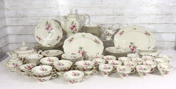 Rosenthal Pompadour Moss Rose Courtship Porcelain Dinnerware  Large Partial Set  Germany