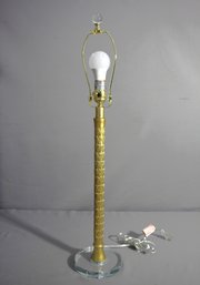 Decorative Glass And Brass Table Lamp