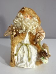 12' Gold And White Santa Claus Christmas Tree Topper