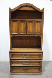 Classic Wooden Secretary Desk With Hutch