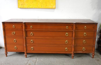 Elegant Mid-Century Daniel Jones Inc. Mahogany Dresser With Brass Ring Pulls